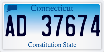 CT license plate AD37674