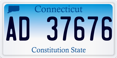 CT license plate AD37676