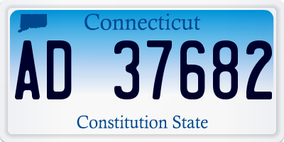 CT license plate AD37682