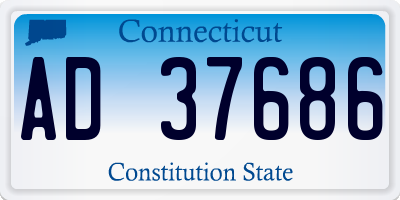 CT license plate AD37686