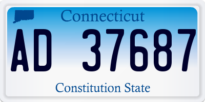 CT license plate AD37687