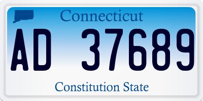 CT license plate AD37689