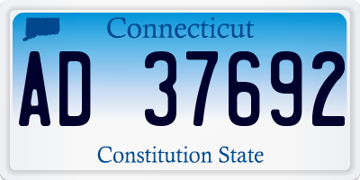 CT license plate AD37692