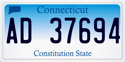 CT license plate AD37694
