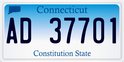 CT license plate AD37701