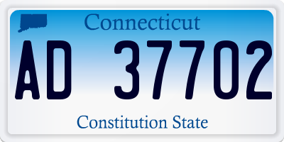 CT license plate AD37702