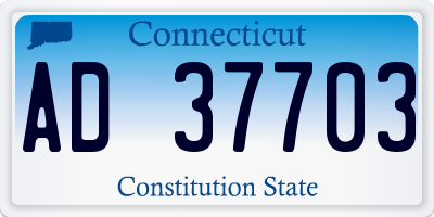 CT license plate AD37703