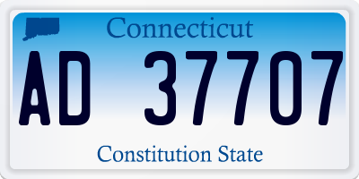 CT license plate AD37707
