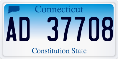CT license plate AD37708