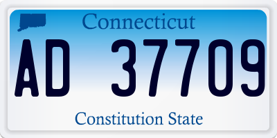 CT license plate AD37709