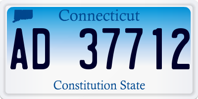 CT license plate AD37712