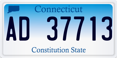 CT license plate AD37713