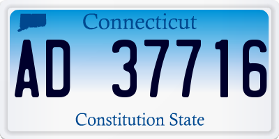 CT license plate AD37716