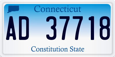 CT license plate AD37718