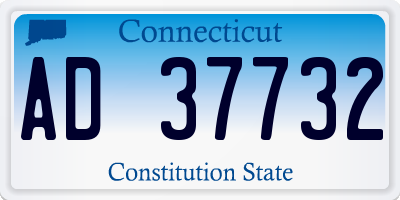 CT license plate AD37732