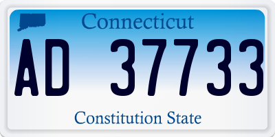 CT license plate AD37733