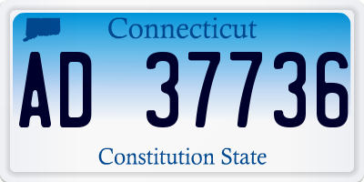 CT license plate AD37736