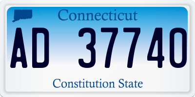 CT license plate AD37740