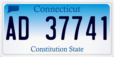 CT license plate AD37741