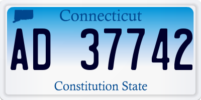 CT license plate AD37742