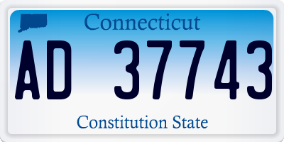 CT license plate AD37743