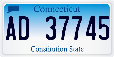 CT license plate AD37745