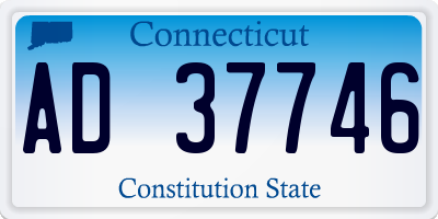 CT license plate AD37746