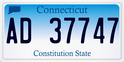 CT license plate AD37747
