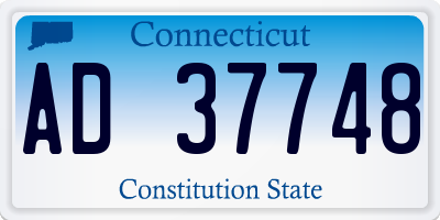 CT license plate AD37748