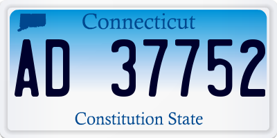 CT license plate AD37752