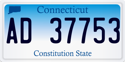 CT license plate AD37753