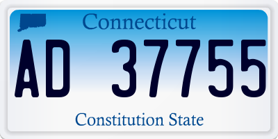 CT license plate AD37755
