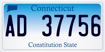 CT license plate AD37756