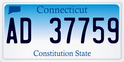 CT license plate AD37759