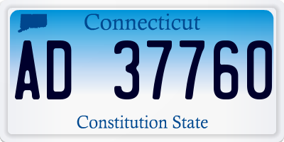 CT license plate AD37760