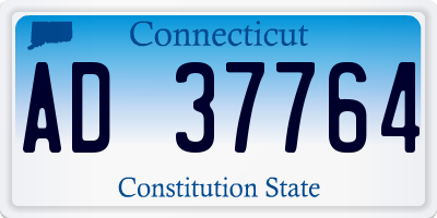 CT license plate AD37764