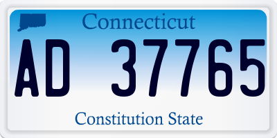 CT license plate AD37765