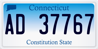 CT license plate AD37767