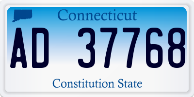 CT license plate AD37768