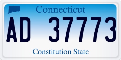 CT license plate AD37773