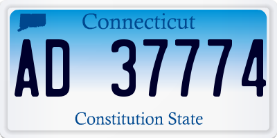 CT license plate AD37774