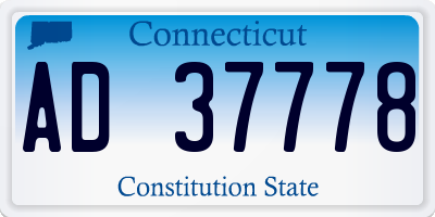 CT license plate AD37778