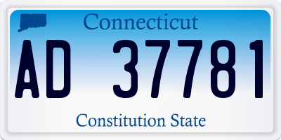 CT license plate AD37781
