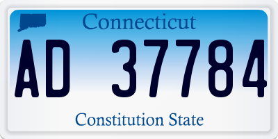 CT license plate AD37784