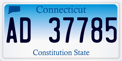 CT license plate AD37785