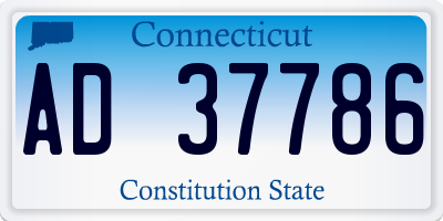 CT license plate AD37786