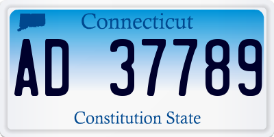 CT license plate AD37789