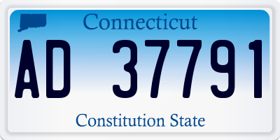 CT license plate AD37791