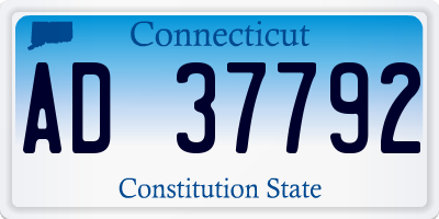 CT license plate AD37792