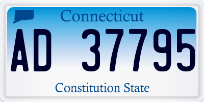 CT license plate AD37795